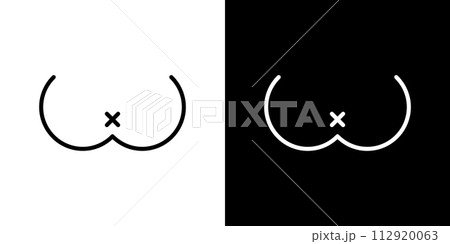 シンプルな肛門のベクターアイコン 112920063