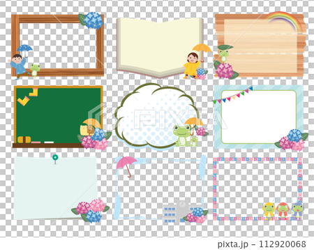 Illustration material set of the rainy season 112920068