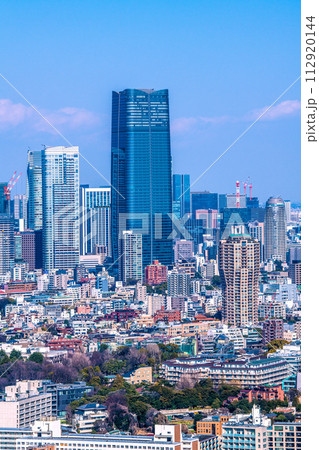 日本の東京都市景観 東京シティビュー。麻布台ヒルズなどを望む 112920144
