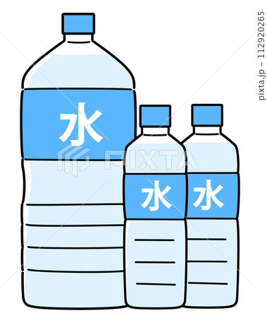 ペットボトルに入った水 112920265