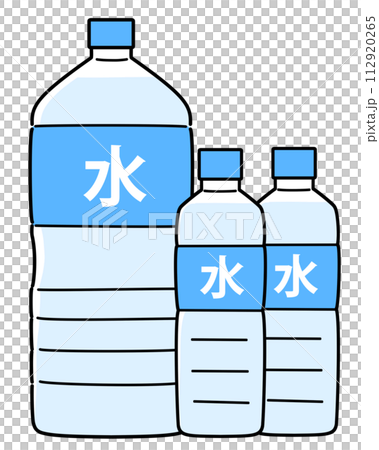 ペットボトルに入った水 112920265