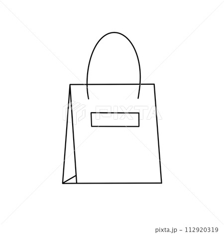A white bag with a black handle 112920319