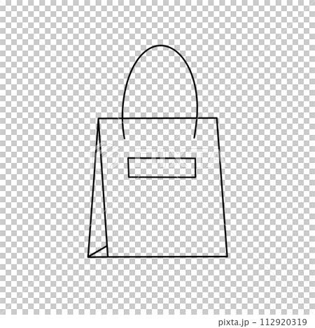 A white bag with a black handle 112920319