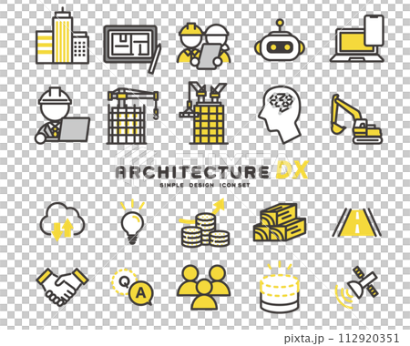 Vector illustration material related to construction DX 112920351