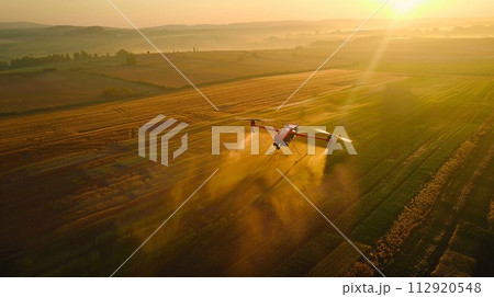 Drones for precision chemical spraying, Agricultural technology. 112920548