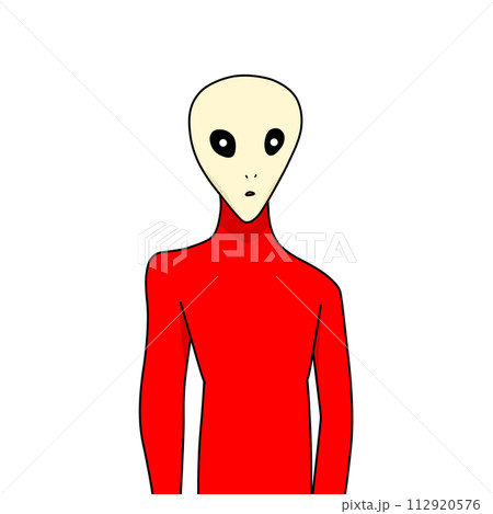赤い服を着た宇宙人(グレイ) 赤い服を着た宇宙人(グレイ) 112920576