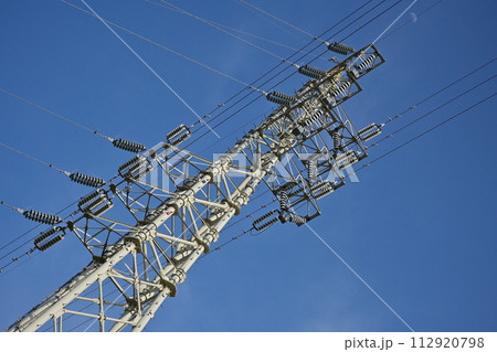 高圧線　電線　送電　　 112920798