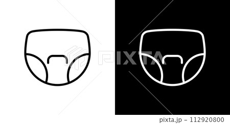 シンプルなサニタリー用パンツのベクターアイコン 112920800