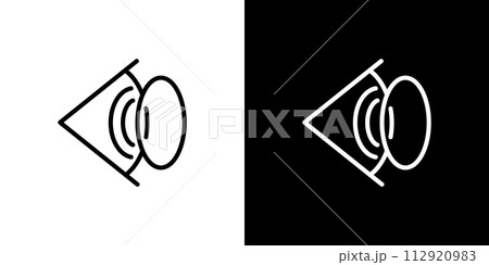 シンプルなコンタクトレンズのベクターアイコン シンプルなコンタクトレンズのベクターアイコン 112920983