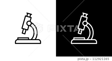 シンプルな顕微鏡のベクターアイコン 112921165