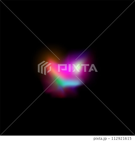 Iridescent light stripes and glare on an isolated background. Iridescent light stripes and glare on an isolated background. 112921615