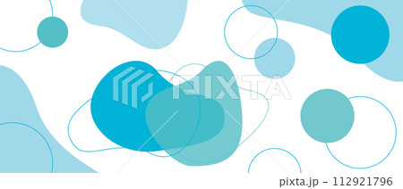 水色の流体シェイプ背景 112921796