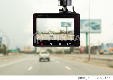 Car CCTV camera video recorder for driving safety on the road 112922127