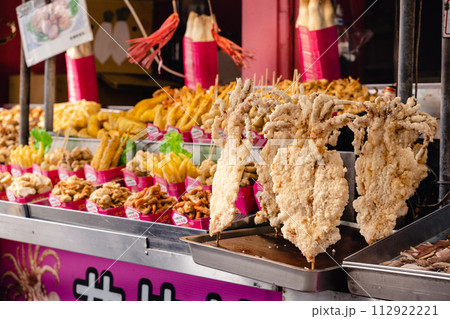 台湾　屋台　烏賊揚げ　イカフライ 112922221