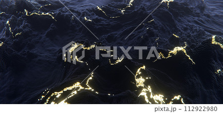 Abstract black cubic landscape technology background. Technology concept Abstract black cubic landscape technology background. Technology concept 112922980