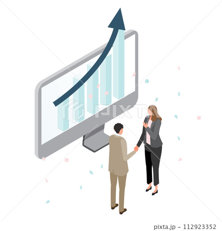 契約締結して売り上げが右肩上がりになった人々 112923352