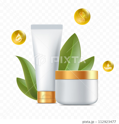 Cream packaging mockups. Isolated on transparent background. Cream packaging mockups. Isolated on transparent background. 112923477