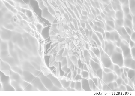 Abstract white transparent water shadow surface texture natural ripple background 112923979