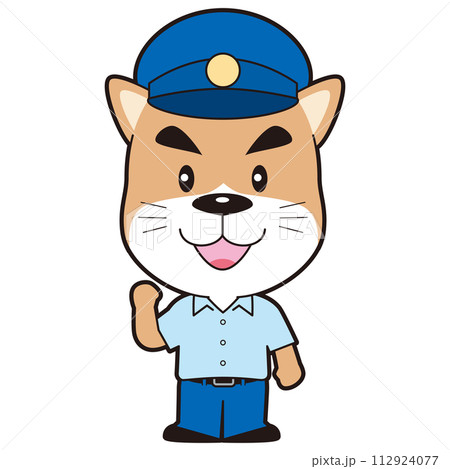 話している犬ポリス 112924077