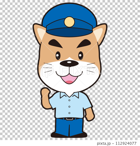話している犬ポリス 112924077