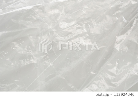 transparent plastic bag texture on white background transparent plastic bag texture on white background 112924346