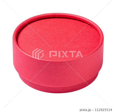 【切り抜き済・背景透過 PNG】赤い丸箱・円筒形のギフトボックス(白バック・白背景) 【切り抜き済・背景透過 PNG】赤い丸箱・円筒形のギフトボックス(白バック・白背景) 112925514