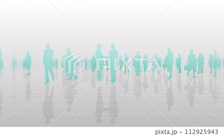 都市 ビジネス 人 オフィス シルエット コンセプト CG 背景 112925943