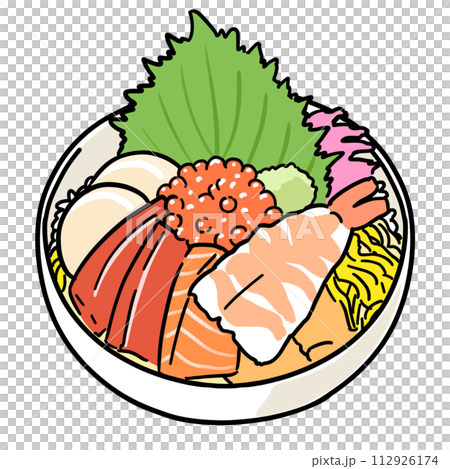 Illustration of seafood bowl Illustration of seafood bowl 112926174