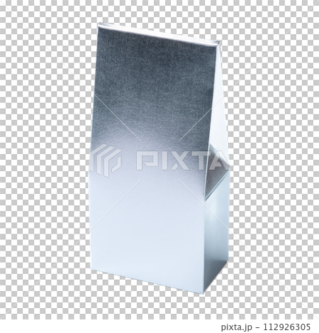 Transparent background triangular carton (silver)/box | Luxury packaging for Japanese tea, black tea, coffee, etc. 112926305