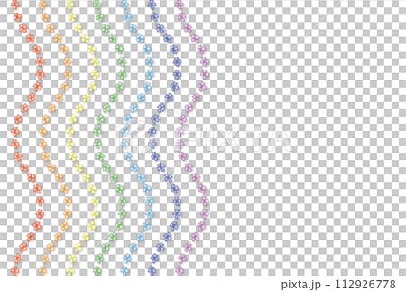 rainbow color scheme flower line 112926778