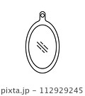 Cutting board icon vector. Simple design on white background. 112929245