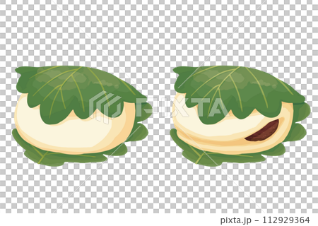 白い柏餅　2種類 112929364