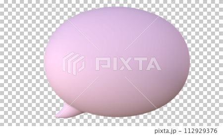 pink 3d speech bubble 112929376
