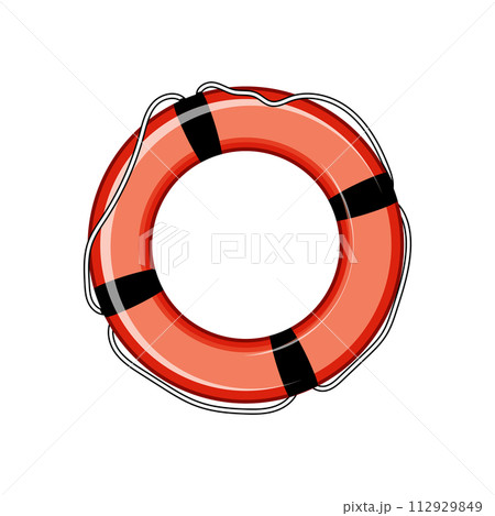 belt lifebuoy cartoon vector illustration 112929849
