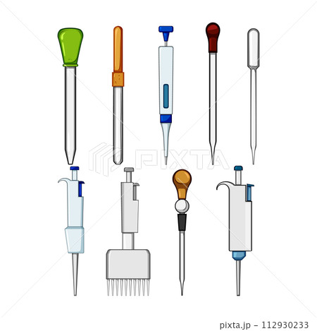 pipette set cartoon vector illustration 112930233