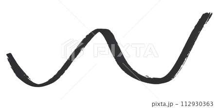 Black stroke brush isolated on white background. 112930363