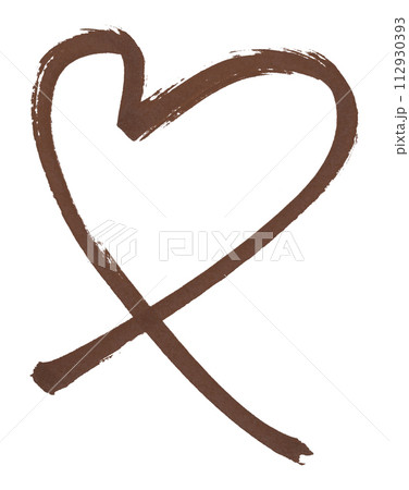 Brown hearts isolated on white background Brown hearts isolated on white background 112930393