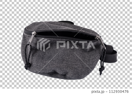 Gray fanny pack bag 112930476
