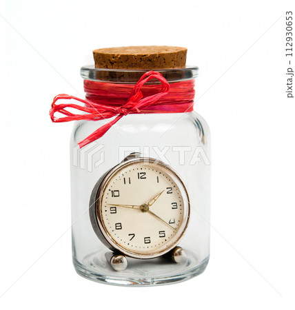 old clock in bank 112930653