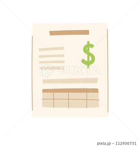 graph financial report cartoon vector illustration 112930731