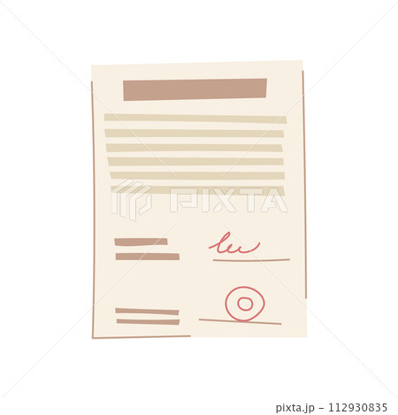work business contract cartoon vector illustration 112930835