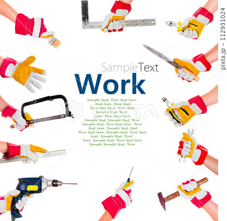 hands with tools 112931024