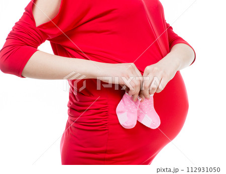 Pregnant girl with socks Pregnant girl with socks 112931050