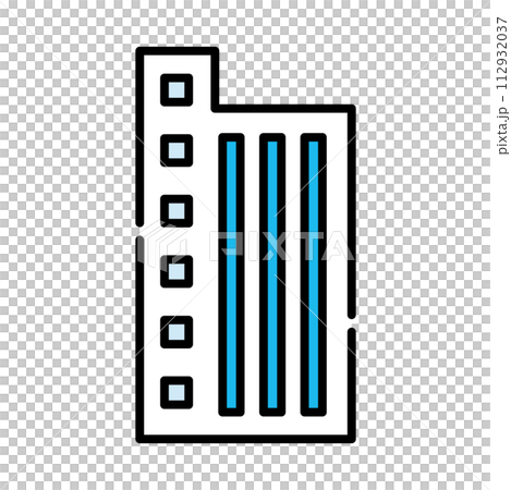 会社　マンション　建物　アイコン【建物シリーズ】 112932037
