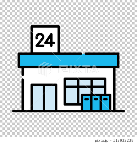 コンビニ　アイコン【建物シリーズ】 112932239