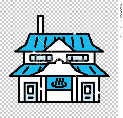 銭湯　アイコン【建物シリーズ】 112932259
