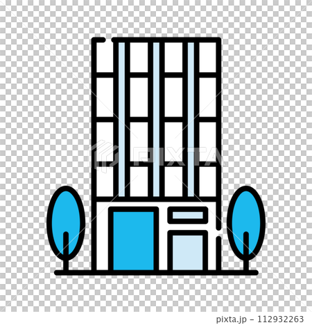 建物　ビル　アイコン【建物シリーズ】 112932263