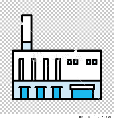 Garbage treatment plant icon [building series] 112932356
