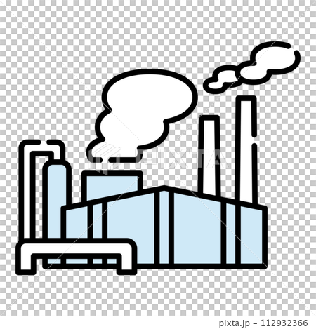 地熱　地熱発電　アイコン【建物シリーズ】 112932366