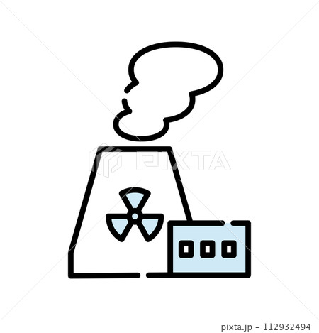 原子力発電　アイコン【建物シリーズ】 112932494